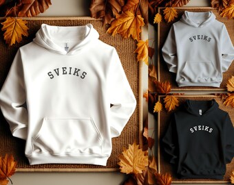 Matching Family Latvia Trendy Hooded Sweatshirt, Gildan 18500 18500B Baltic Couples Gift. Sports Top Latvija Sweater Youth Child Adult Group