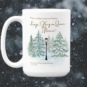 Narnia Kings and Queens 15 oz Ceramic Mug, C.S.Lewis, Narnia, Aslan, Gifts for her, book lover gift