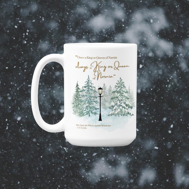 Narnia Kings and Queens 15 oz Ceramic Mug, C.S.Lewis, Narnia, Aslan, Gifts for her, book lover gift