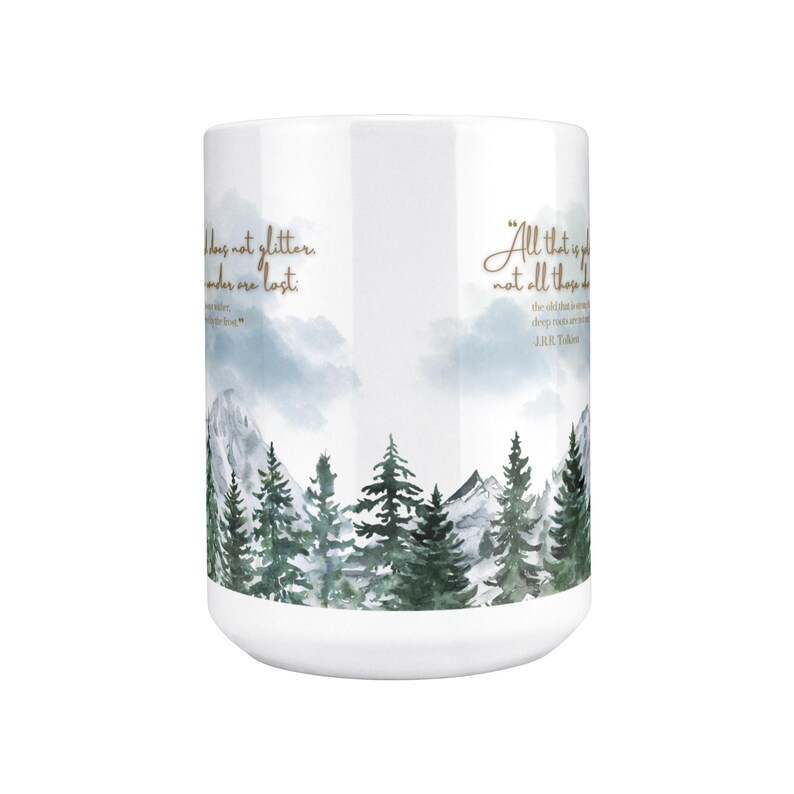 Lord of the Rings 15 oz Ceramic Mug, J.R.R. Tolkien, book lover gift, Middle Earth, LOTR, not all those who wander are lost, Gandalf, Frodo image 5