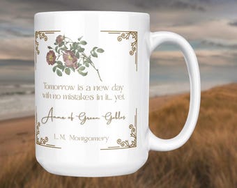 Green Gables 15 oz Ceramic Mug, Anne of Green Gables, Anne Shirely, Gifts for her, book lover gift, Kindred Spirits, Anne with an E,