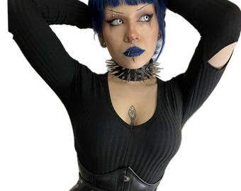 Leather padlock corset