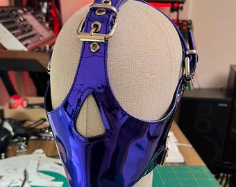 PVC Metallic Blue Octopus Mask