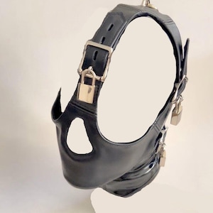 Leder Octopus Maske mit Vorhängeschloss