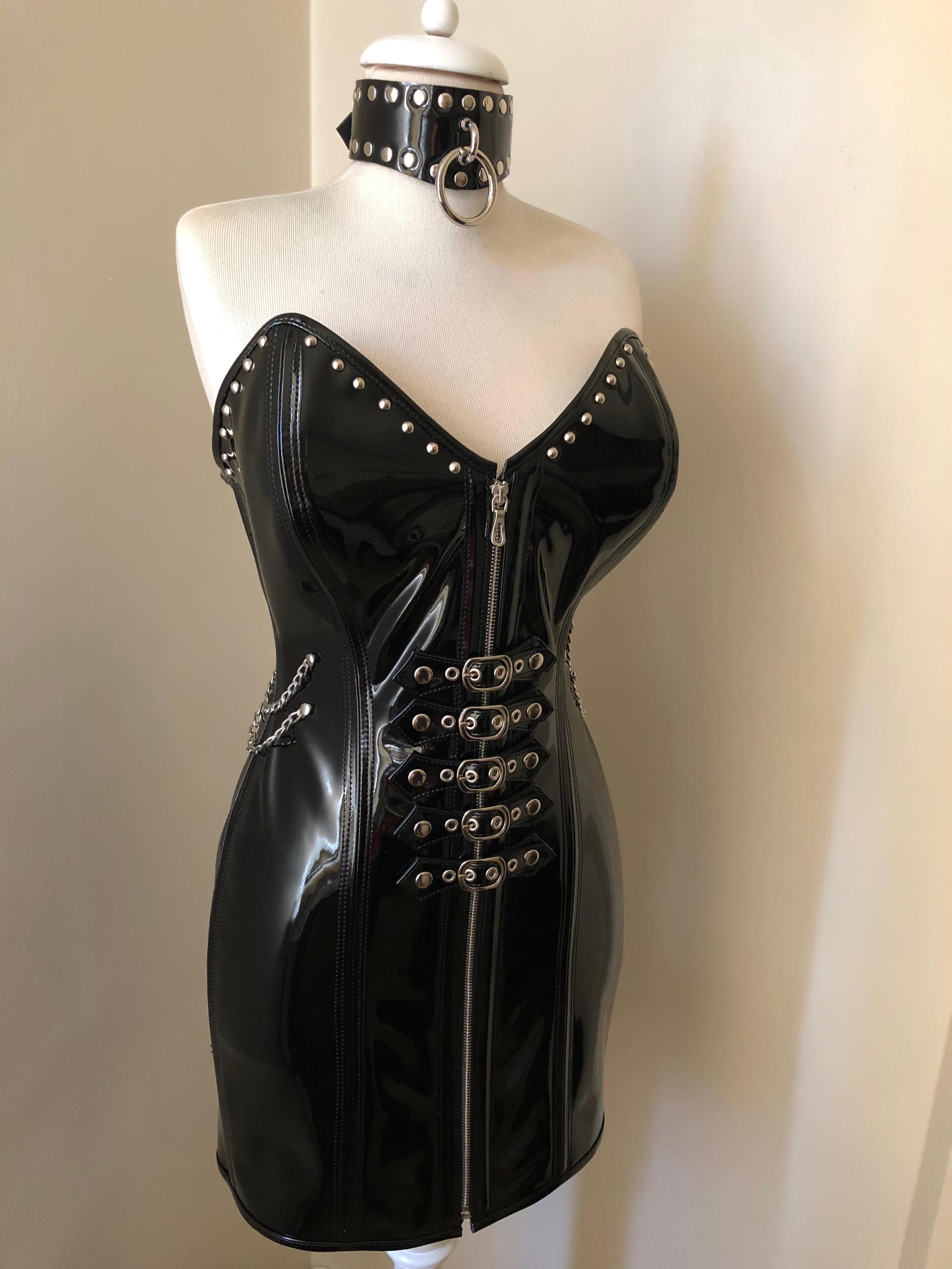 corset dress bdsm PVC Dominatrix Corset Dress  Laidtex