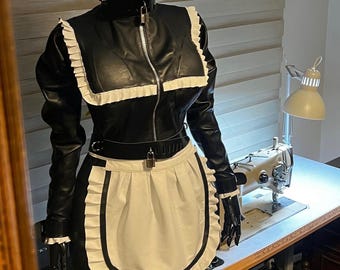 Genuine Leather Maid Dress