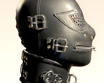 Leather Mask And Collar