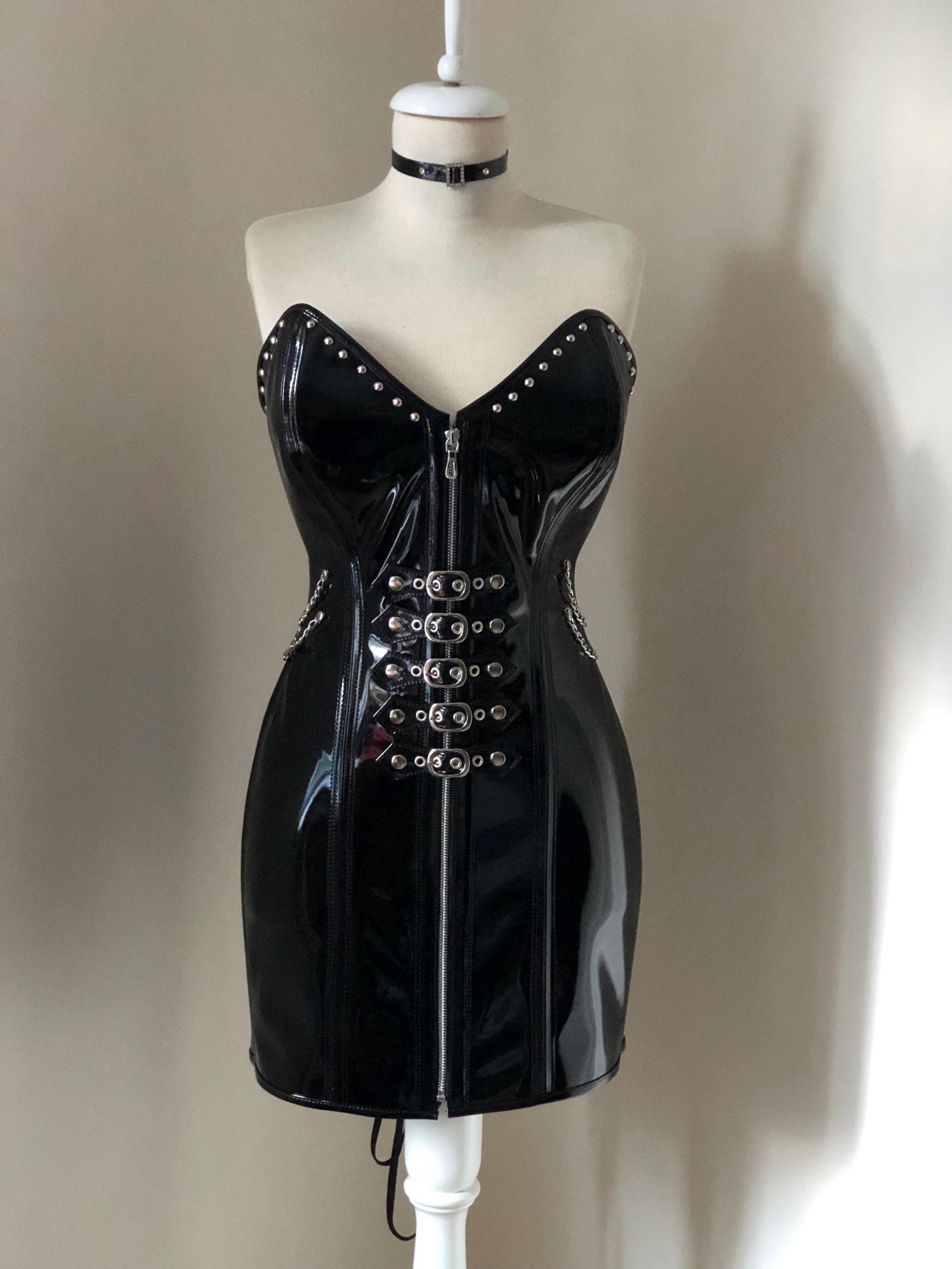black latex corset dress Mexican long dress||Mexican strapless dress||FloraL long dress||Sunflo –  MEXICANITA-HANDMADE main image 0