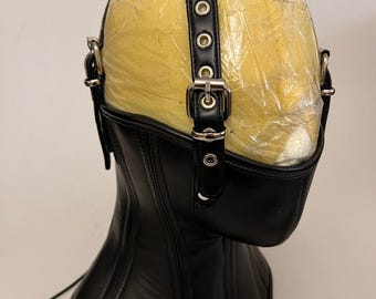 Leather neck corset