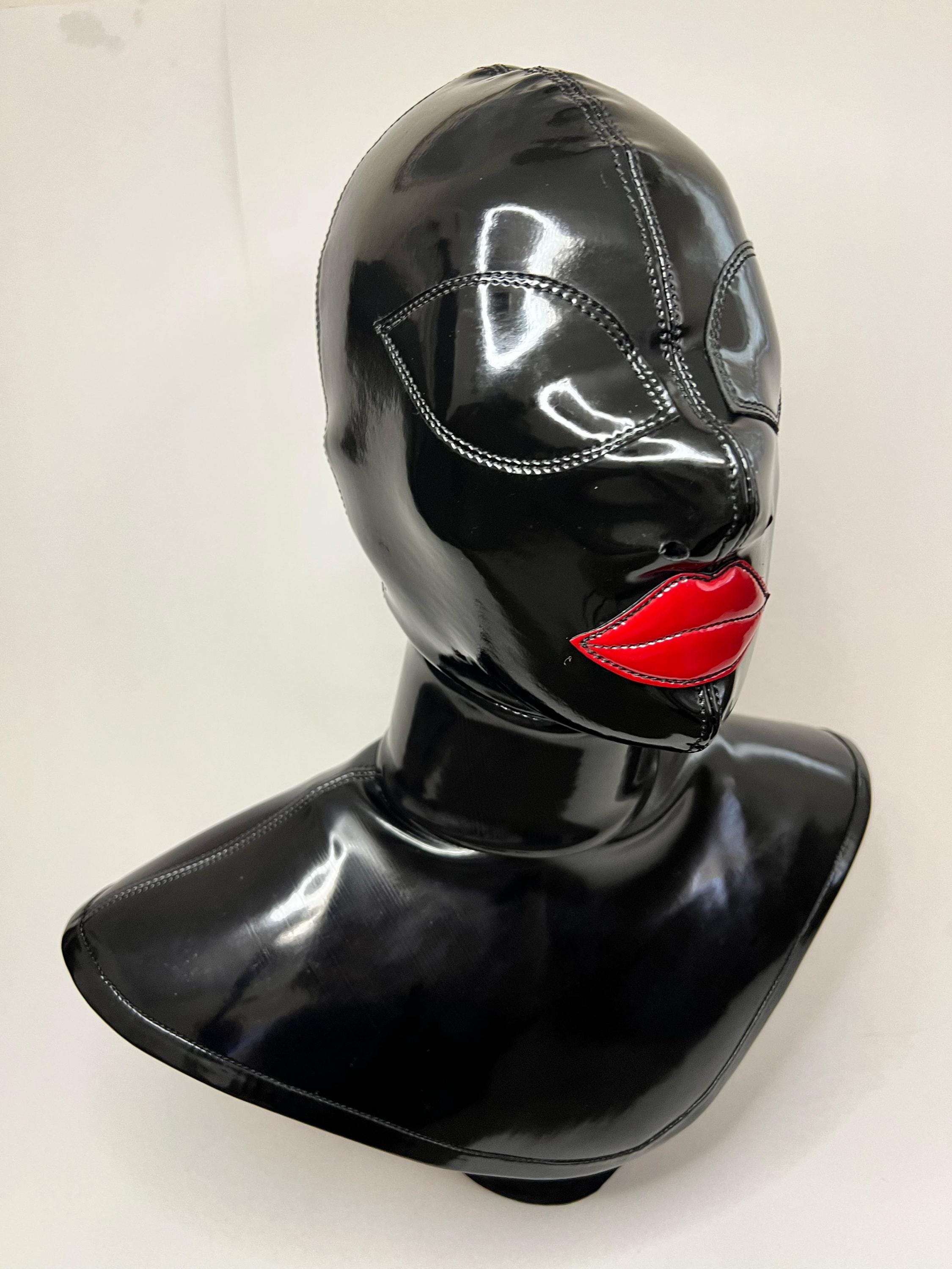 ラテックス フード 0.4 Mm マスク スーツ ブラック ハロウィン コスチューム コスプレ クラブ パーティー,XX-ラージ ブラック  ラテックスフードカバー目バックジッパーラバーマスクキャットスーツクラブウェアコスチューム,白,中くらい ブラックラテックスフード カバー目 ... ラテックスフェチフードマスクコスプレ開目口バックジッパー付き,マルチ,カスタムサイズ