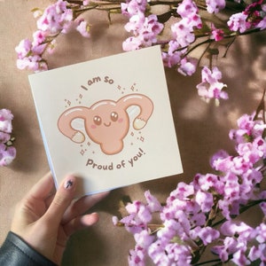 Endometriosis Greeting Card - Proud of You, Post-Surgery Gift - Personalized Message - Encouraging Support - Customizable Design