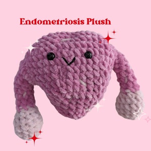 Handmade Crochet Plush - Endometriosis Awareness - Chronic Illness Support - Personalized Gift - Comforting Toy - Customizable Colors - Cute