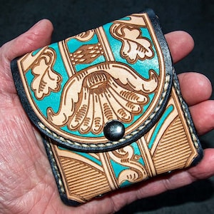Portafoglio minimalista fatto a mano: grazioso porta carte e porta monete in pelle, perfetto regalo di compleanno per lei