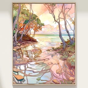 Stampa artistica del poster del Parco nazionale di Biscayne, regalo ricordo di viaggio in Florida, regalo poster per arredamento della casa, regalo di compleanno
