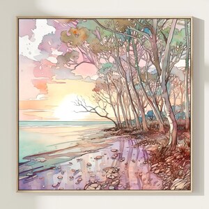 Stampa artistica del poster del Parco nazionale di Biscayne, regalo ricordo di viaggio in Florida, regalo poster per arredamento della casa, regalo di compleanno