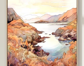 Kodiak Island Reise Aquarell Malerei Kunstdruck, Kodiak Island Wandkunst, Alaska Druck, Alaska Poster, Kodiak Island Poster, Alaska Geschenk