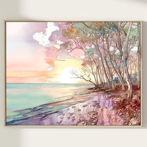 Stampa artistica del poster del Parco nazionale di Biscayne, regalo ricordo di viaggio in Florida, regalo poster per arredamento della casa, regalo di compleanno