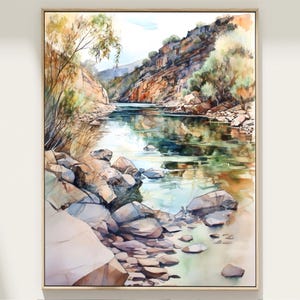 Delaware Water Gap Art Print Pennsylvania National Recreation Area River Summer Mountain Art Wall Decor Gift Art