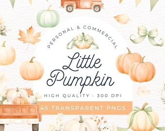 Orange Pumpkin Clipart, Farm Truck PNG Transparent, Water Color What Will Our Little Pumpkin Be Invitation, Is On Her Way, Is One Birthday