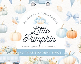 Little Pumpkin, Blue Floral Pumpkin PNG, Farm Truck, On The Way Baby Shower Invite, Our Little Pumpkin Is Turning One Invitation Boy, Flower