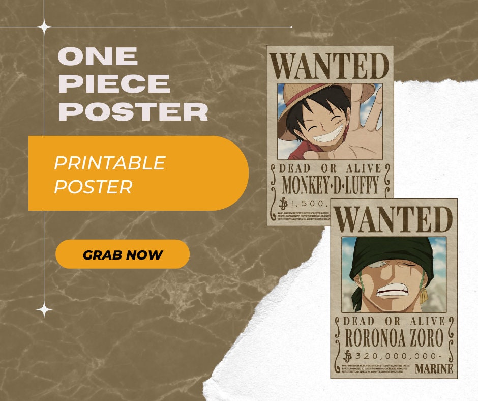 10+ One Piece Wanted Posters - Free Printable Templates in Word, PDF,  Vector EPS