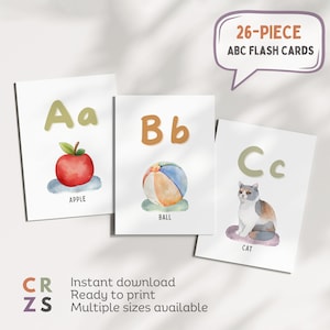 ABC Flash Karten | Alphabet Flash Karten | Druckbare Alphabet Flash Karten | ABC lernen | Lernkarten | Vorschulaktivität | ABC Printable