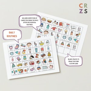 Editable Kids Daily Routine Chart Cards, Daily Responsibilities Chart ...