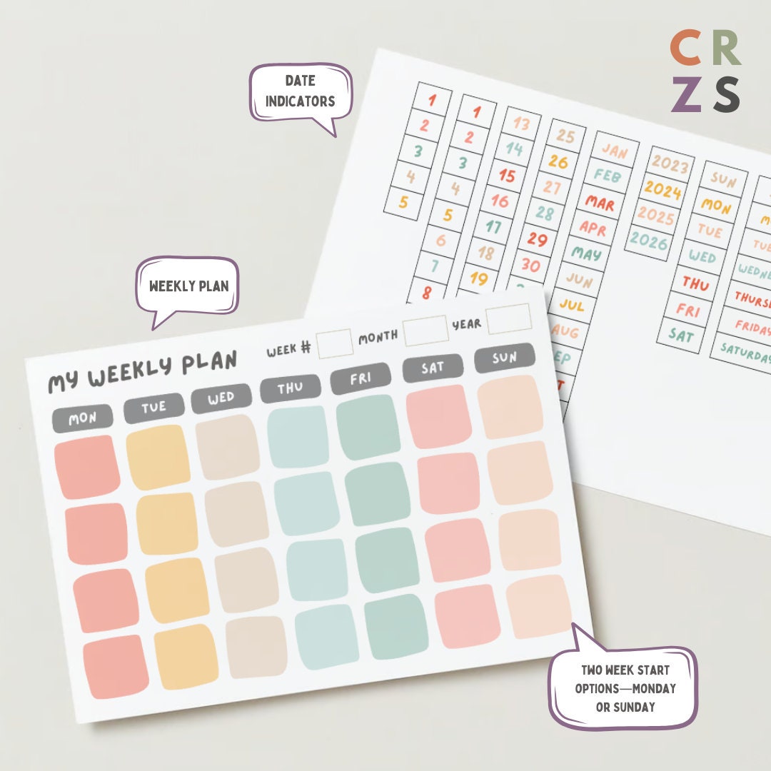 Kids Routine Charts Bundle Kids Routine Cards Daily Weekly - Etsy