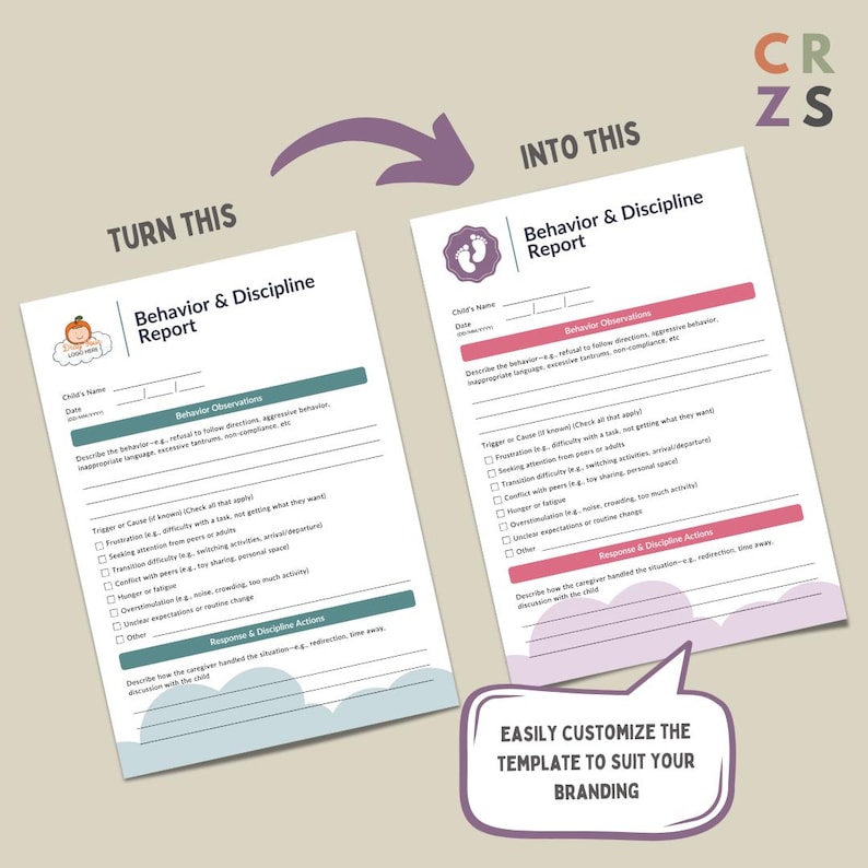 Daycare Behavior Management Report, Behavior Support Plan for Childcare ...