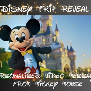 Personalised Video Message from Mickey Mouse Reveal your Magical Trip image 1