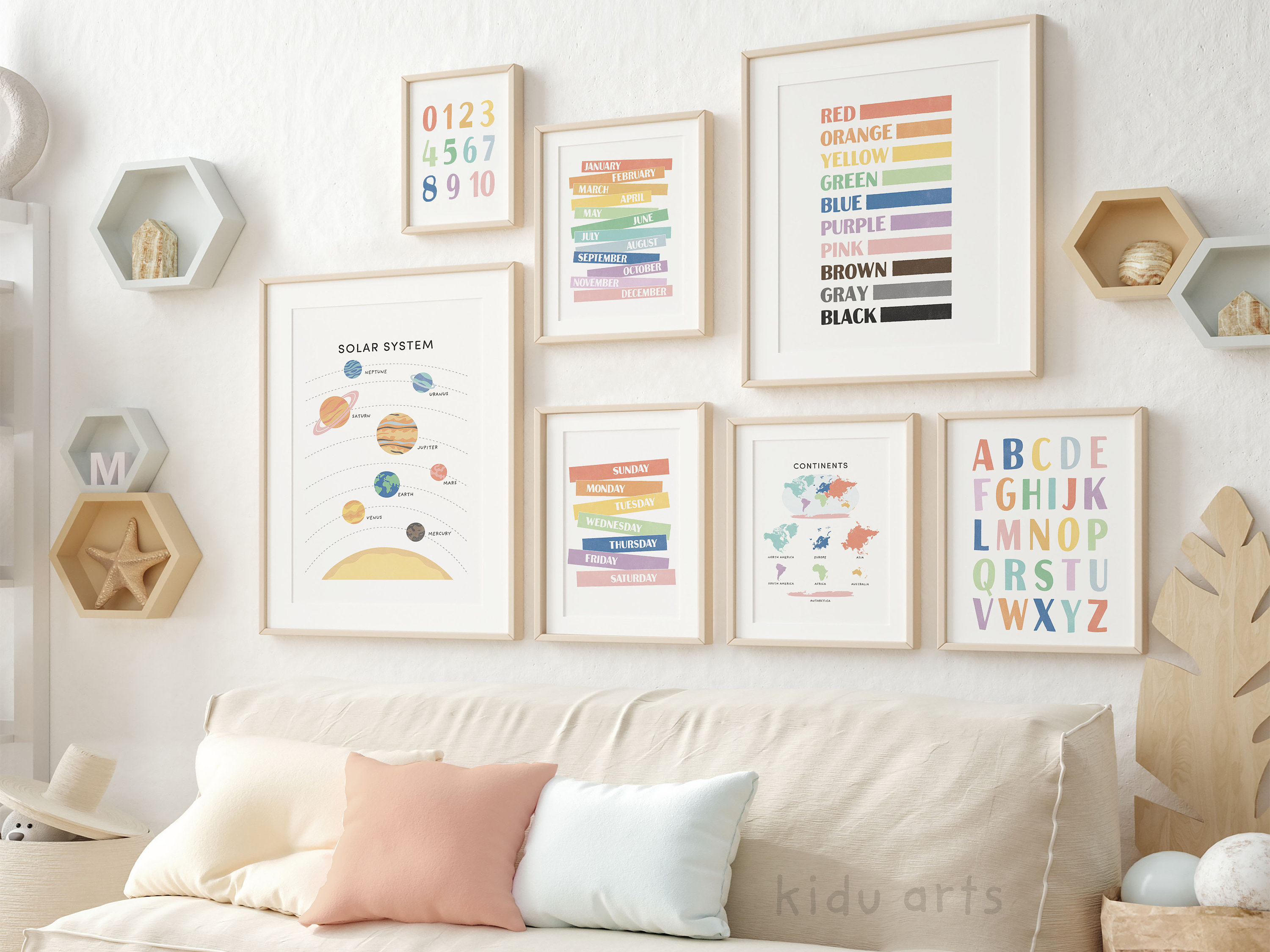10 Educational Poster Set, Kid Printable Wall Art, Homeschool Print ...