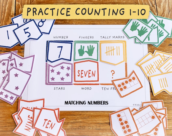 Math Counting Activity, Printable Kids Place Value Math Game, Count by ...