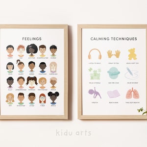 20 Calm Corner Poster Set, Calming Down Strategies, Kids Wall Art ...