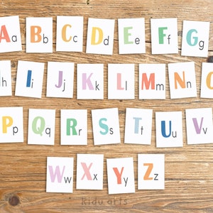Alphabet Flash Cards, A-Z Educational Cards, Learning ABC Flashcard ...