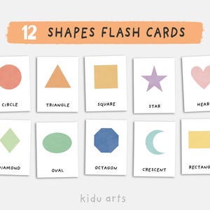 12 tarjetas didácticas con formas de arcoíris, material educativo para niños, tarjetas didácticas Montessori, actividad de aprendizaje geométrico preescolar, imprimible para educación en casa.