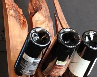 Exquisite Cherry Wood Wine Bottle Holder Set (3)