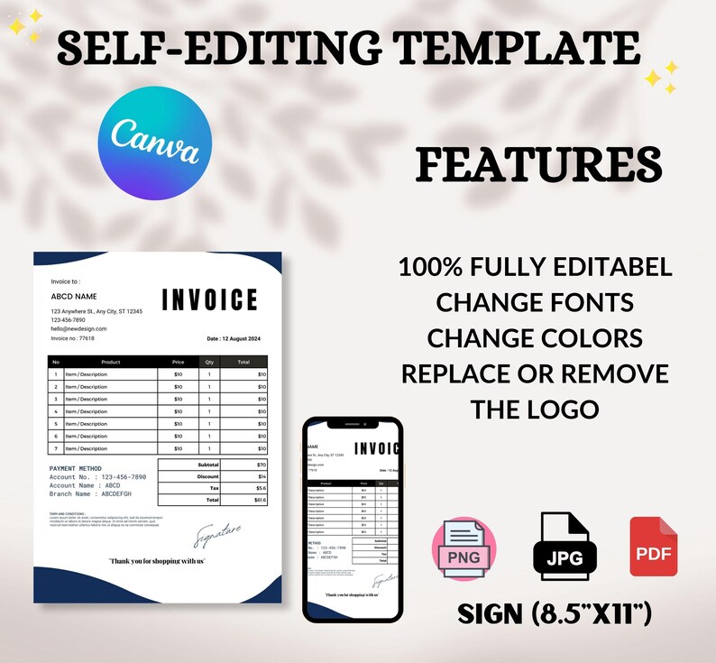 Wildflower Thank You Card Template, Thank You Card Printable, Thank You ...