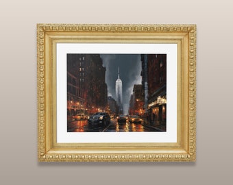 Stampa dell'Empire State Building su New York Street