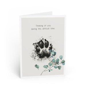 Tarjeta Pensando en ti, Tarjeta de amante de los perros, Tarjeta de condolencia de mascotas, Regalo de amante de los animales, Interior en blanco / 175 mm × 125 mm / SC-26