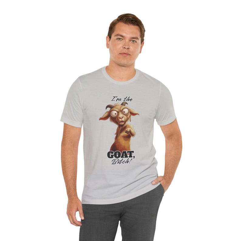 GOAT Funny Dad Shirt Adult Meme T-Shirt Sarcastic Shirt Funny Men's Shirt Goat Tee Animal Tee image 8