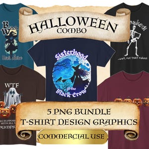 PNG Bundle Halloween Spooky Season Graphics Design Bundle for DIY Projects and POD Fresh Halloween Trendy New Designs Transparent Background