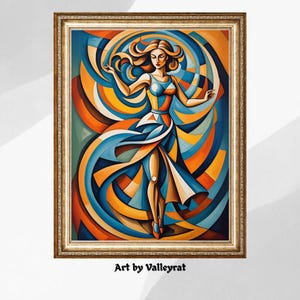 Cubism Wall Art Print Avant Garde Painting Colorful Geometric Art Print Contemporary Abstract Painting DIGITAL DOWNLOAD Modern Abstract Art