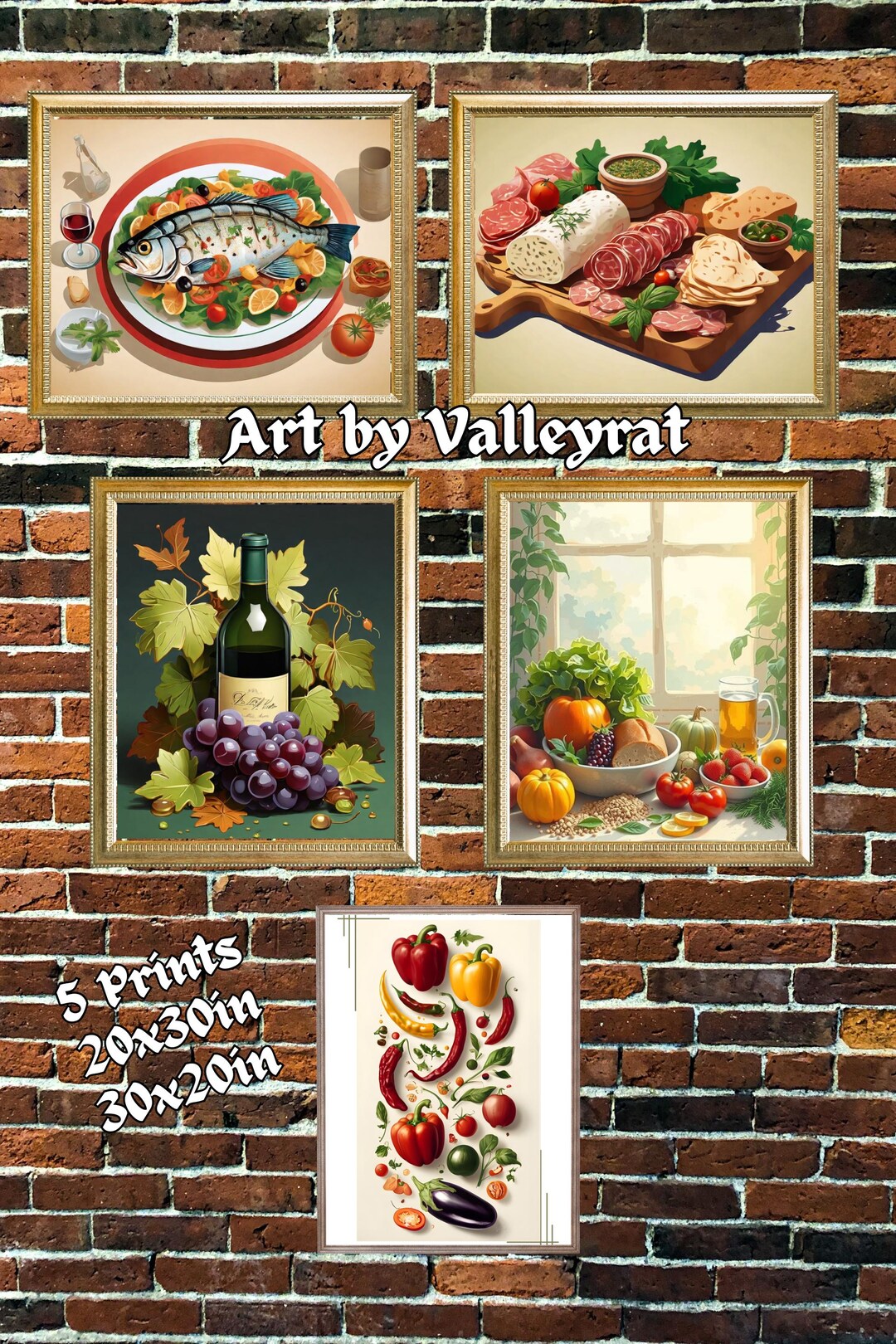 100+ kitchen art prints bundle, food & drink wall... Kitchen Wall Art Print Retro Food Wall Art Poster Bundle of Five Prints ...