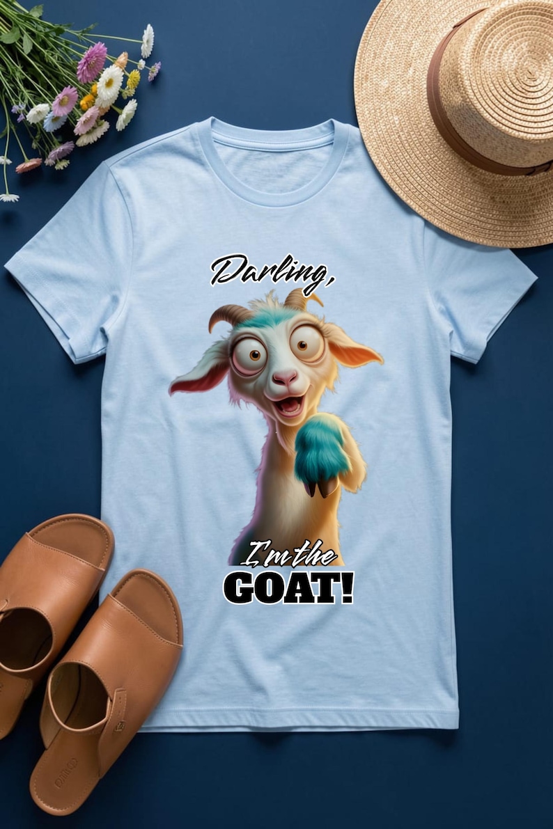 GOAT Funny Mom Shirt Adult Meme T-Shirt Sarcastic Shirt Funny Women's Shirt Goat Tee Animal Tee image 1