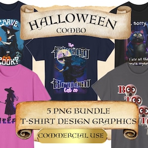 PNG Bundle Halloween Spooky Season Graphics Design Bundle for DIY Projects and POD Fresh Halloween Trendy New Designs Transparent Background