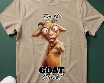 GOAT Funny Dad Shirt Adult Meme T-Shirt Sarcastic Shirt Funny Men's Shirt Goat Tee Animal Tee