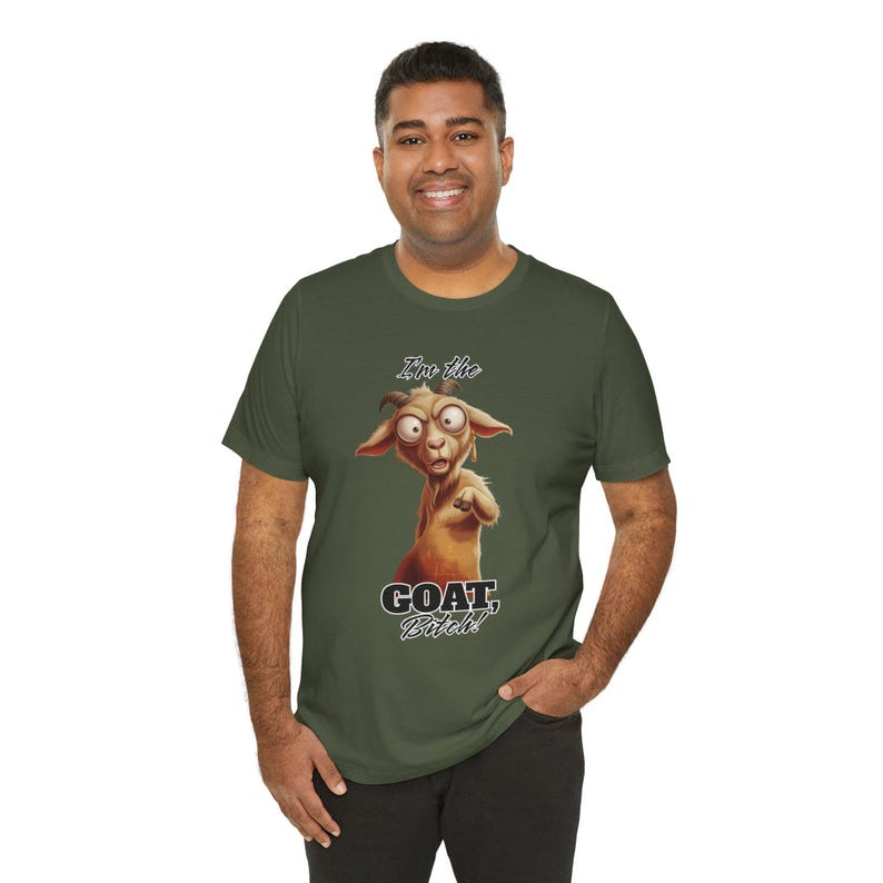 GOAT Funny Dad Shirt Adult Meme T-Shirt Sarcastic Shirt Funny Men's Shirt Goat Tee Animal Tee image 9