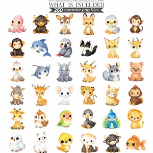 animal bundle, animal clipart, animal clip art, animal png, baby animal, clipart bundle, cute animal clipart, cute animal png, cute animals, cute animals png, printable animal, watercolor animal, watercolor animals