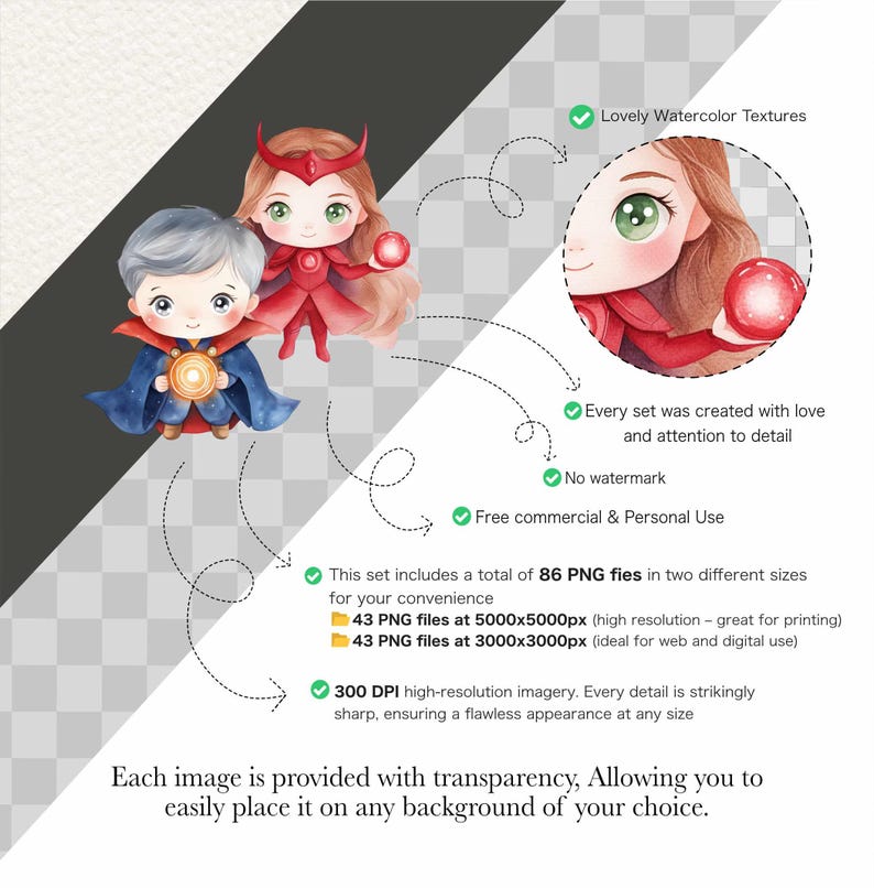 Instant download, Watercolor clipart, Arrowlanestudio, Commercial use, Kids png, Children's clipart, Cute kids clipart, Superhero clipart, Superhero Kids png, Cute superhero, Birthday Clipart, Super hero image, Watercolor superhero