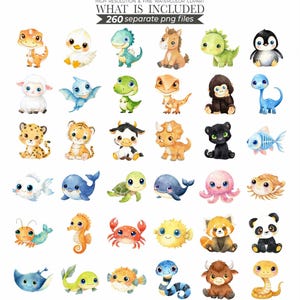 animal bundle, animal clipart, animal clip art, animal png, baby animal, clipart bundle, cute animal clipart, cute animal png, cute animals, cute animals png, printable animal, watercolor animal, watercolor animals